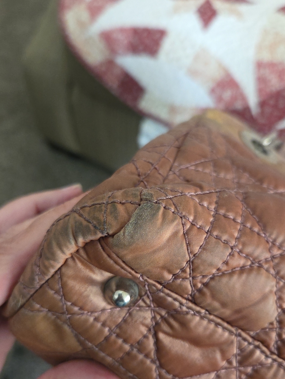 Dior Cannage Shoulder Bag in Pink and Brown Tones Ombre - Picture 14 of 16